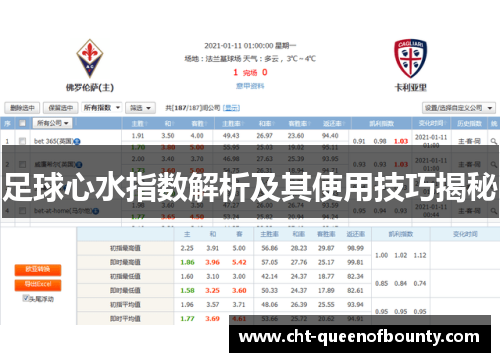 足球心水指数解析及其使用技巧揭秘
